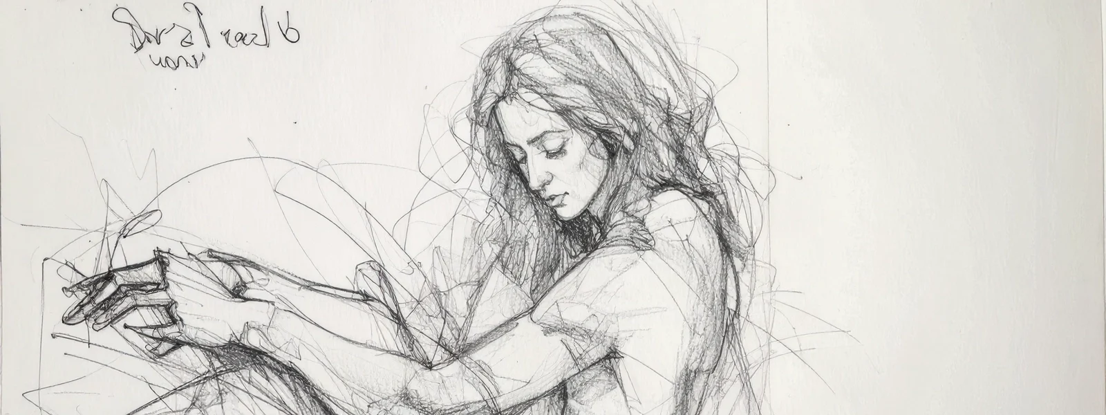 Poetry Banner Sketch of a woman